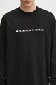 Βαμβακερή μπλούζα με μακριά μανίκια Rick Owens DRKSHDW Jumbo Ls T μαύρο DU01E3261.RNEP5