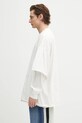 Rick Owens longsleeve din bumbac Tommy Hustler DU01E3266.RIGRN alb SS25
