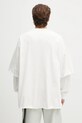 Îmbrăcăminte Rick Owens longsleeve din bumbac Tommy Hustler DU01E3266.RIGRN alb