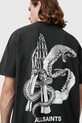 Памучна тениска AllSaints ASP свободна черен M004PC
