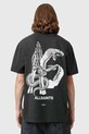 Памучна тениска AllSaints ASP M004PC черен SS25