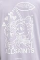 AllSaints tricou din bumbac BREAKUP M022PC violet