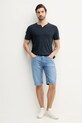 Marciano Guess tricou din amestec de mătase 5GHI07.6323A bleumarin SS25