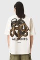 AllSaints t-shirt bawełniany RETICULATE M009PC beżowy SS25