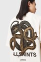 Odzież AllSaints t-shirt bawełniany RETICULATE M009PC beżowy
