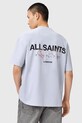 AllSaints t-shirt bawełniany AMORE okrągły niebieski M010PC