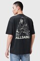 AllSaints tricou din bumbac CHRYSALYPSE print negru M025PC