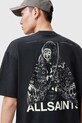 AllSaints tricou din bumbac CHRYSALYPSE M025PC negru SS25