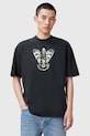 Памучна тениска AllSaints CHRYSALYPSE черен M025PC