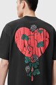 AllSaints tricou din bumbac SOWN print negru M027PC