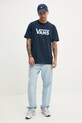 Vans tricou din bumbac VN000GGGEB41 bleumarin SS25