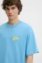 Βαμβακερό μπλουζάκι Vans μπλε VN000K42E2W1