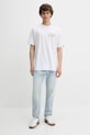 Βαμβακερό μπλουζάκι Vans VN000M60WHT1 λευκό SS25