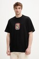 Vans tricou din bumbac print negru VN000NHUBLK1