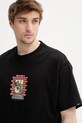 Vans tricou din bumbac negru VN000NHUBLK1
