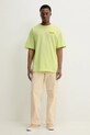 Βαμβακερό μπλουζάκι Vans VN000NWGCLH1 πράσινο SS25