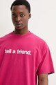 Vans t-shirt bawełniany różowy VN000P4YC9L1