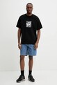 Bavlnené tričko Vans VN000Q25BLK1 čierna SS25