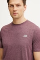 New Balance t-shirt do biegania Athletics fioletowy MT41253FDP