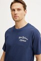 Bavlněné tričko New Balance námořnická modř MT43556NNY