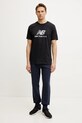 Памучна тениска New Balance MT51503BK черен SS25