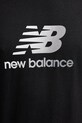 Памучна тениска New Balance MT51503BK черен