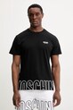 Moschino Underwear t-shirt bawełniany lounge nadruk czarny 0712.4303