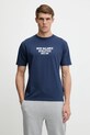 Odzież New Balance t-shirt bawełniany MT51526NNY granatowy