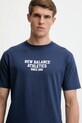 New Balance t-shirt bawełniany granatowy MT51526NNY