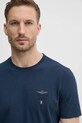 Pamučna majica Aeronautica Militare mornarsko plava TS2377J633