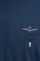 Pamučna majica Aeronautica Militare TS2377J633 mornarsko plava