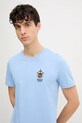 Aeronautica Militare tricou din bumbac albastru TS2391J592