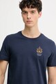 Bavlněné tričko Aeronautica Militare námořnická modř TS2391J592