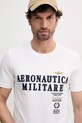 Βαμβακερό μπλουζάκι Aeronautica Militare μπεζ TS2401J592