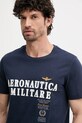 Odzież Aeronautica Militare t-shirt bawełniany TS2401J592 granatowy