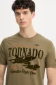 Aeronautica Militare t-shirt in cotone verde TS2405J641