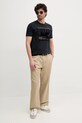 Aeronautica Militare tricou din bumbac TS2405J641 negru SS25