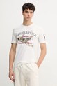 Bavlněné tričko Aeronautica Militare potisk bílá TS2406J641
