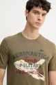 Дрехи Памучна тениска Aeronautica Militare TS2406J641 зелен