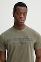 Aeronautica Militare tricou din bumbac verde TS2407J677