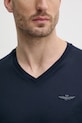 Бавовняна футболка Aeronautica Militare TS2418J683 темно-синій