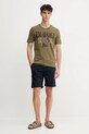 Aeronautica Militare tricou din bumbac TS2422J686 verde SS25