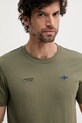Aeronautica Militare t-shirt in cotone verde TS2429J634