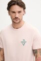 Odzież Guess Jeans t-shirt bawełniany M5GI55.K8FQ4 różowy