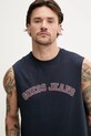 Guess Jeans tricou din bumbac bleumarin M5GP31.K8HM0