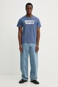 Bavlněné tričko Levi's GRAPHIC CREWNECK TEE 22491.1812 modrá SS25