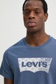 Bavlněné tričko Levi's GRAPHIC CREWNECK TEE modrá 22491.1812