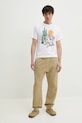 Levi's tricou din bumbac GRAPHIC CREWNECK TEE 22491.1833 alb SS25