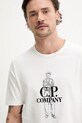C.P. Company t-shirt bawełniany biały 18CMTS288A006057O