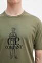 Хлопковая футболка C.P. Company зелёный 18CMTS288A006057O